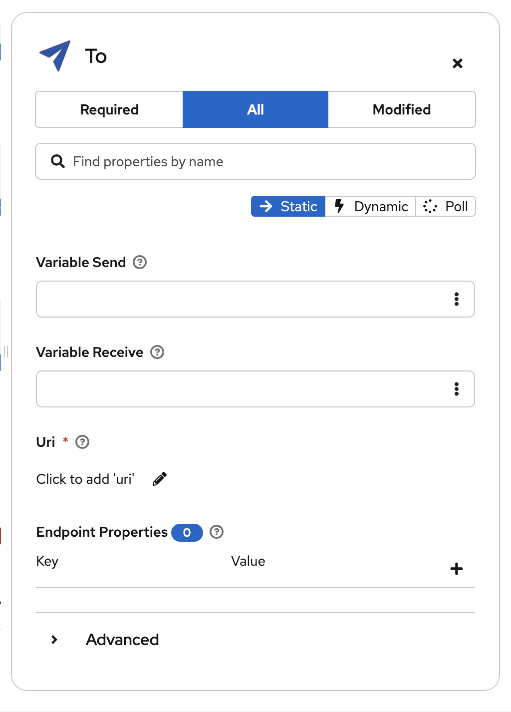 Modifying URI in the form